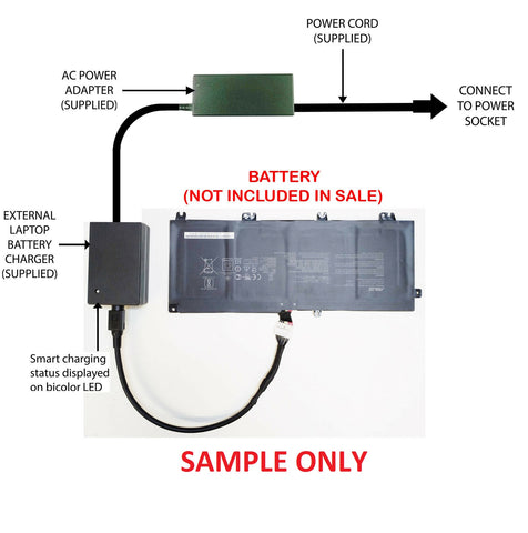 External (Standalone) Laptop Battery Charger for Various Asus Internal Batteries AS05